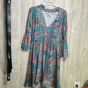 Women’s Roper Dress Flare Arms Size Small